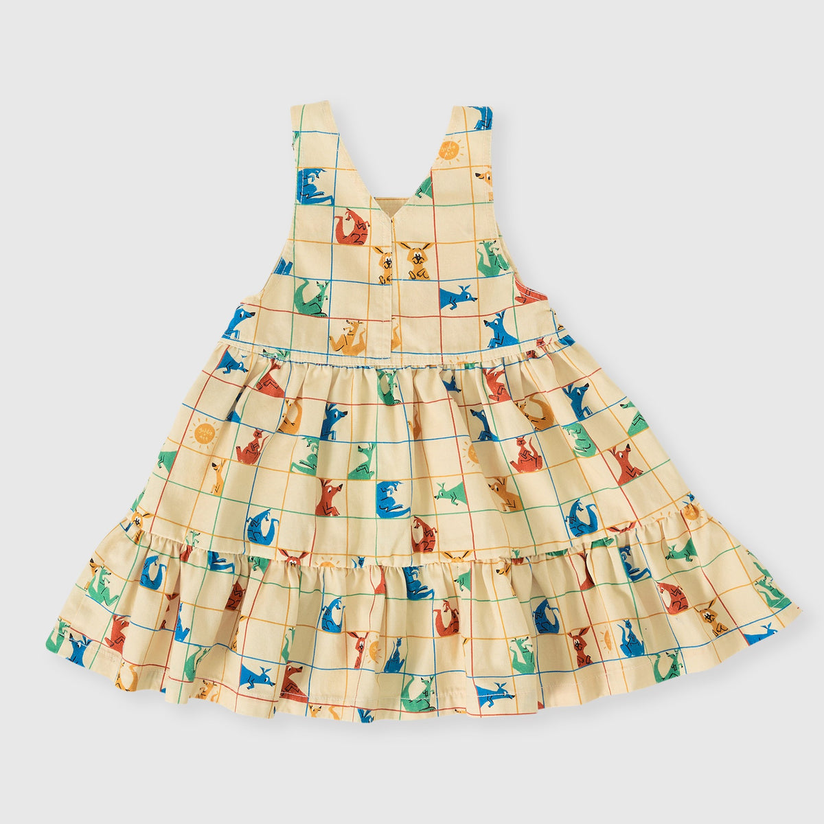 Hopscotch Tully Tiered Pinafore Dress