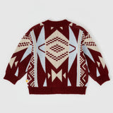 BANJO KNIT CARDIGAN (BRICK BURGUNDY)
