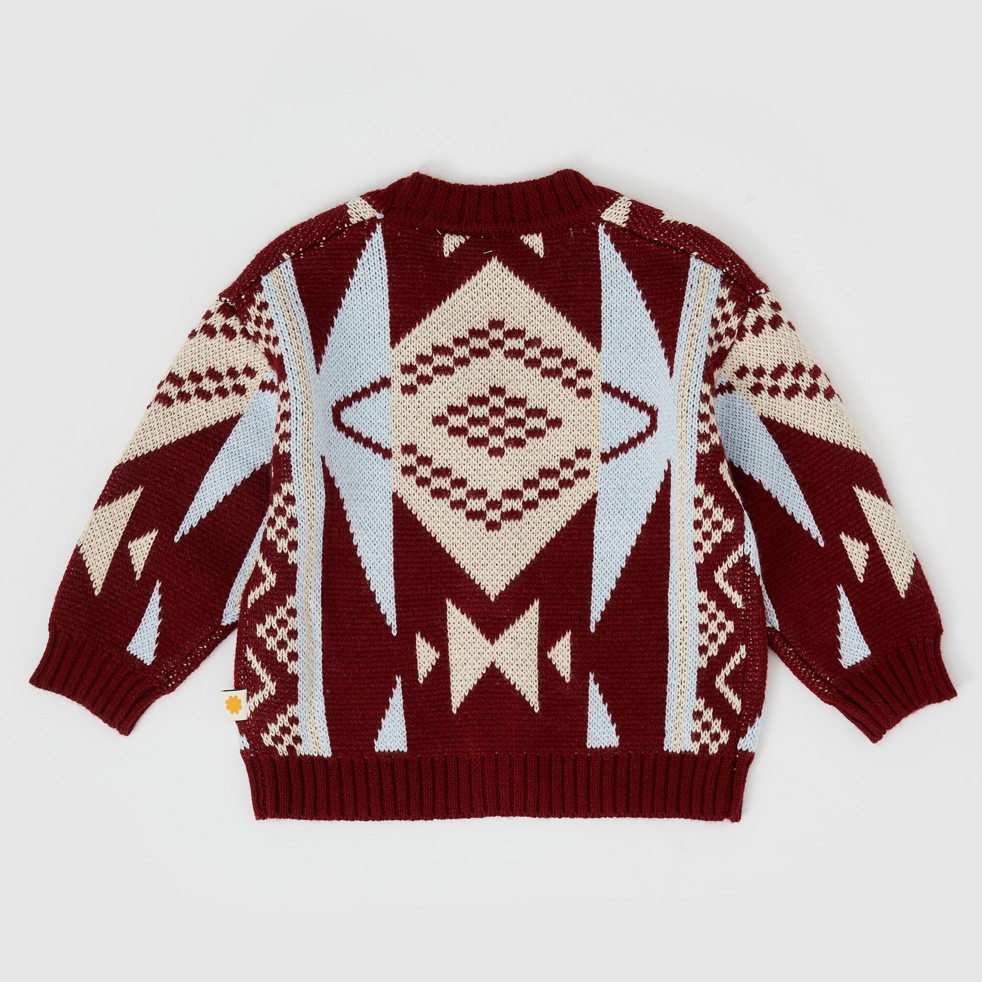 BANJO KNIT CARDIGAN (BRICK BURGUNDY)