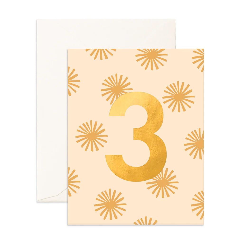 Number 3 Greeting Card - Party