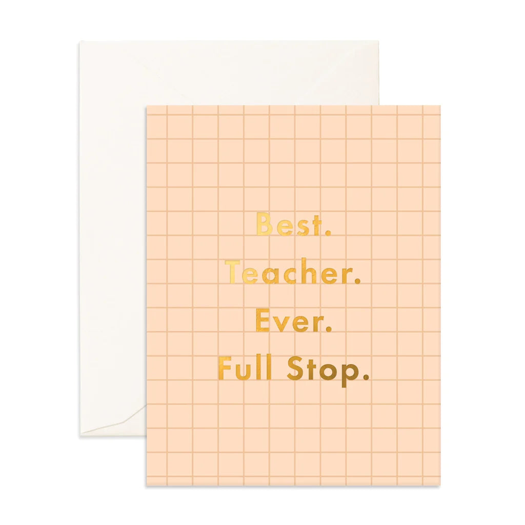 Best Teacher Greeting Card - Full Stop