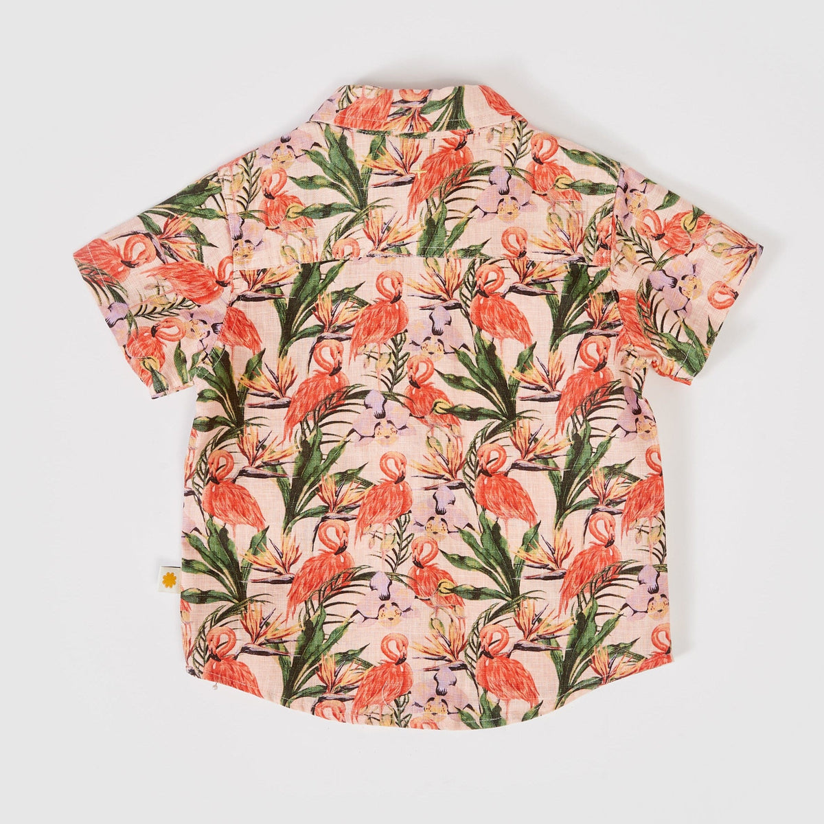 Holiday Linen Shirt (Flamingo Pink)