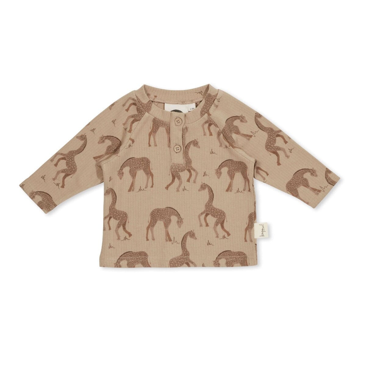 Giraffe Rib Henley LS Top