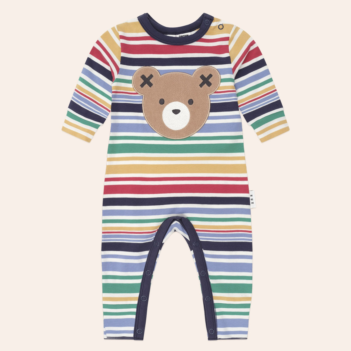 Rainbow Stripe Huxbear Romper