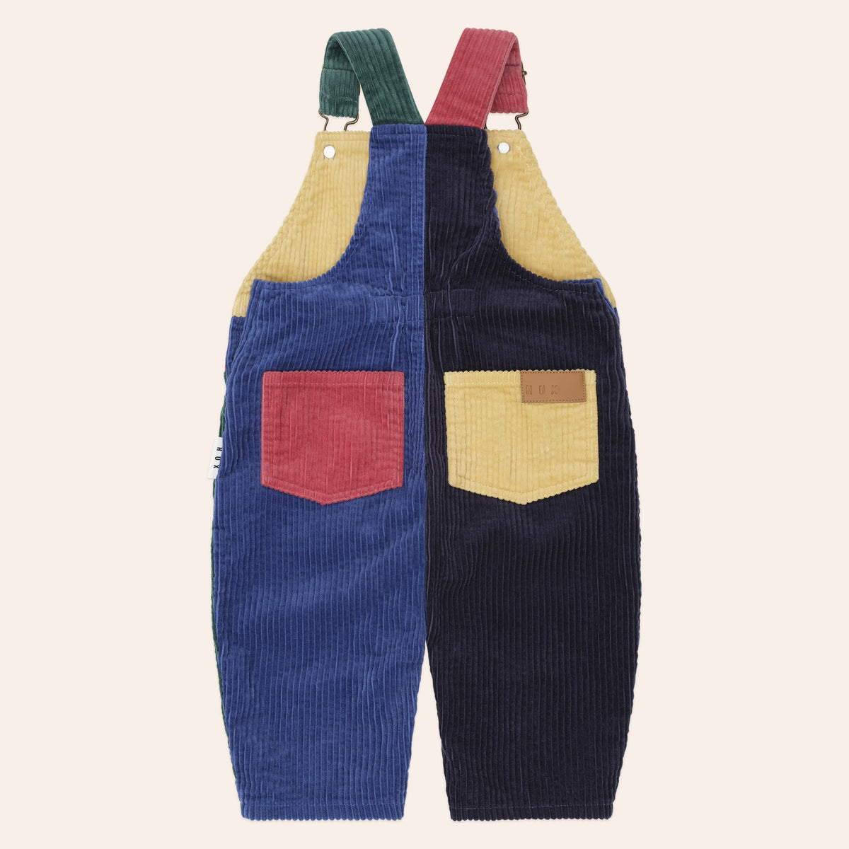 Colour Block Cord Overalls