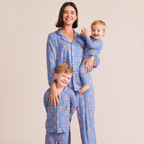 Vintage Blue Bunny Zip Romper