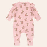 Dusty Pink Bunny Zip Romper