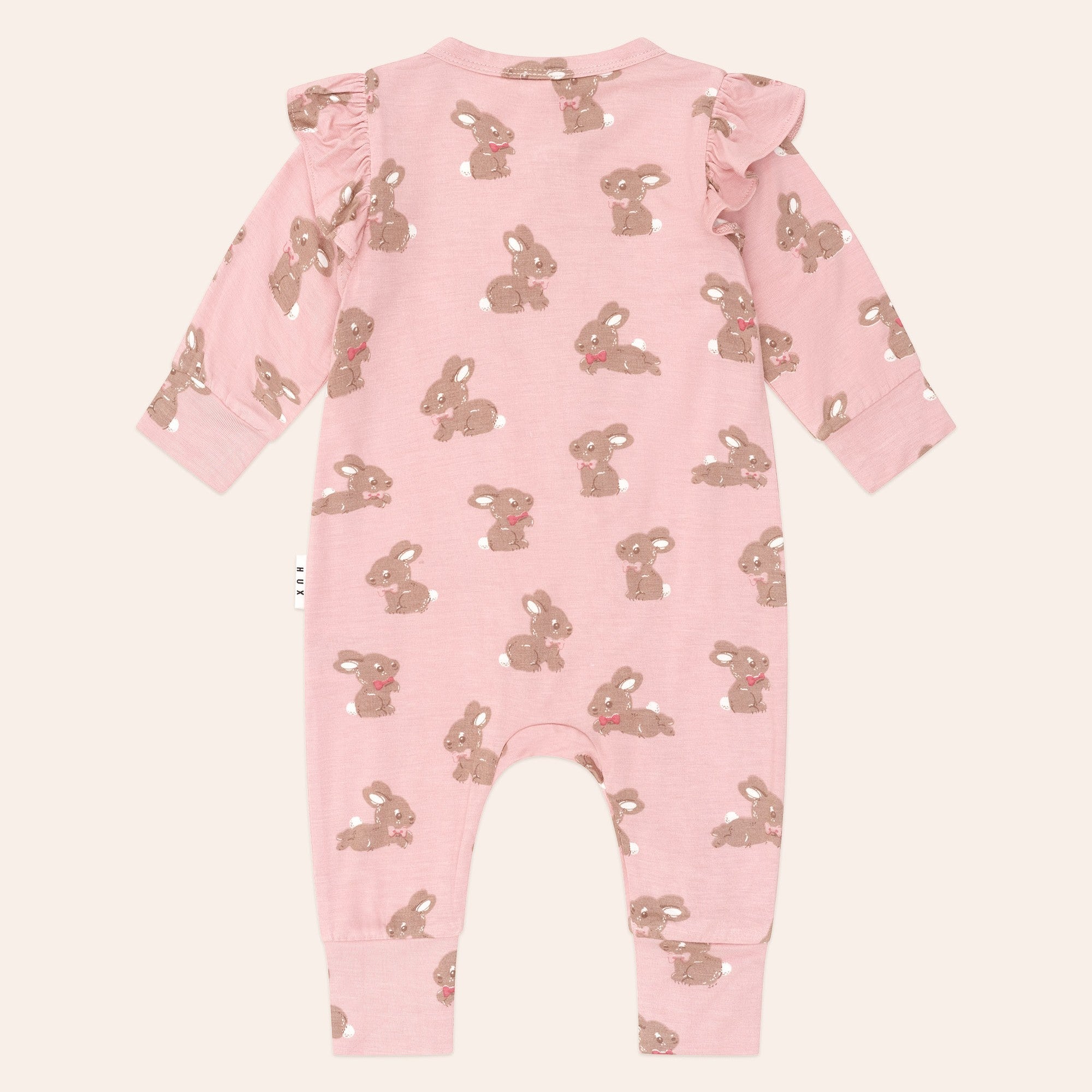 Dusty Pink Bunny Zip Romper