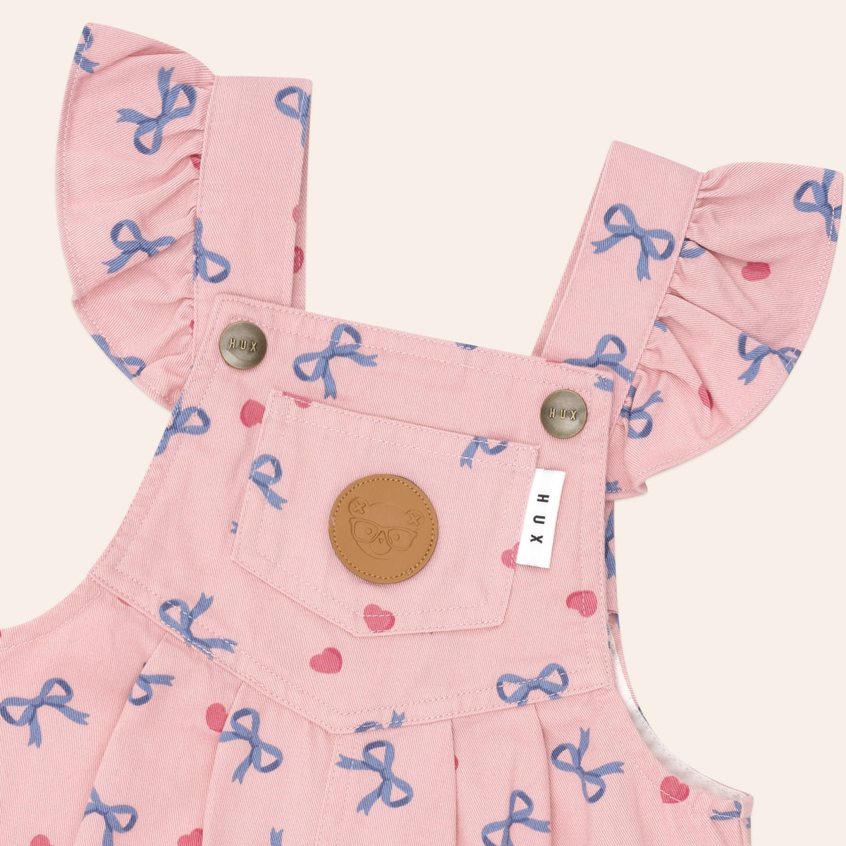 Hearts And Bows Frill Overalls