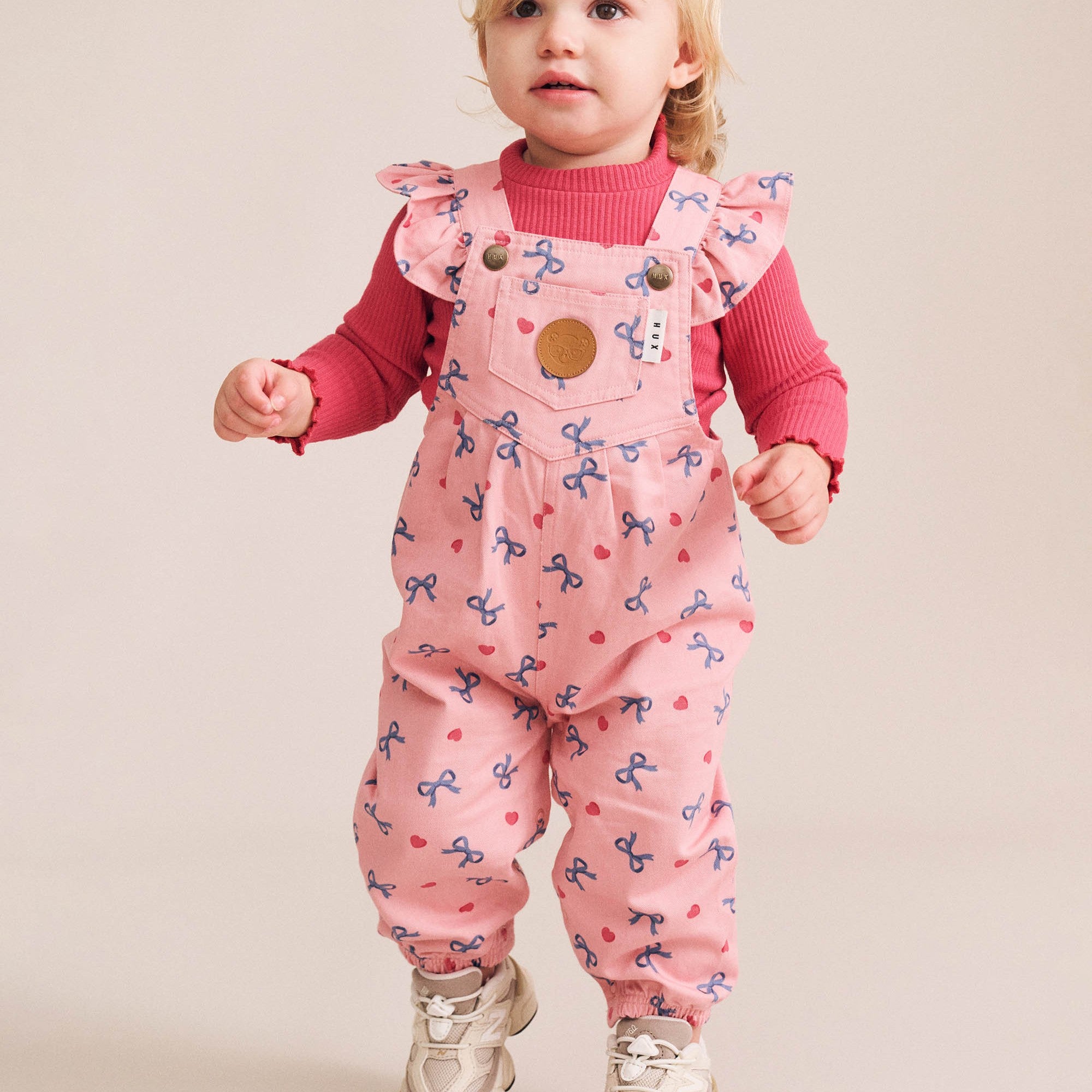 Hearts And Bows Frill Overalls