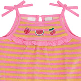 Tropical Fruit Stripe Romper