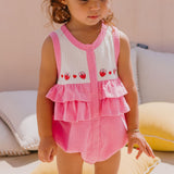 Berry Sweet Seersucker Romper