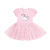 Magical Unicorn Puff Sleeve Tulle Dress