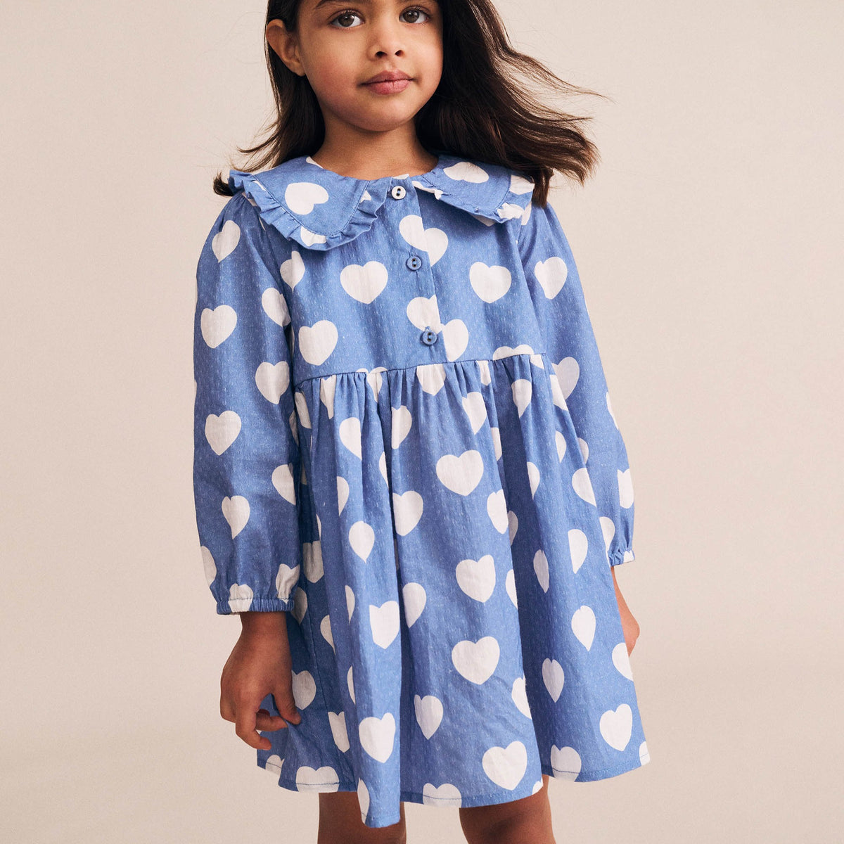 Frill Heart Collar Dress