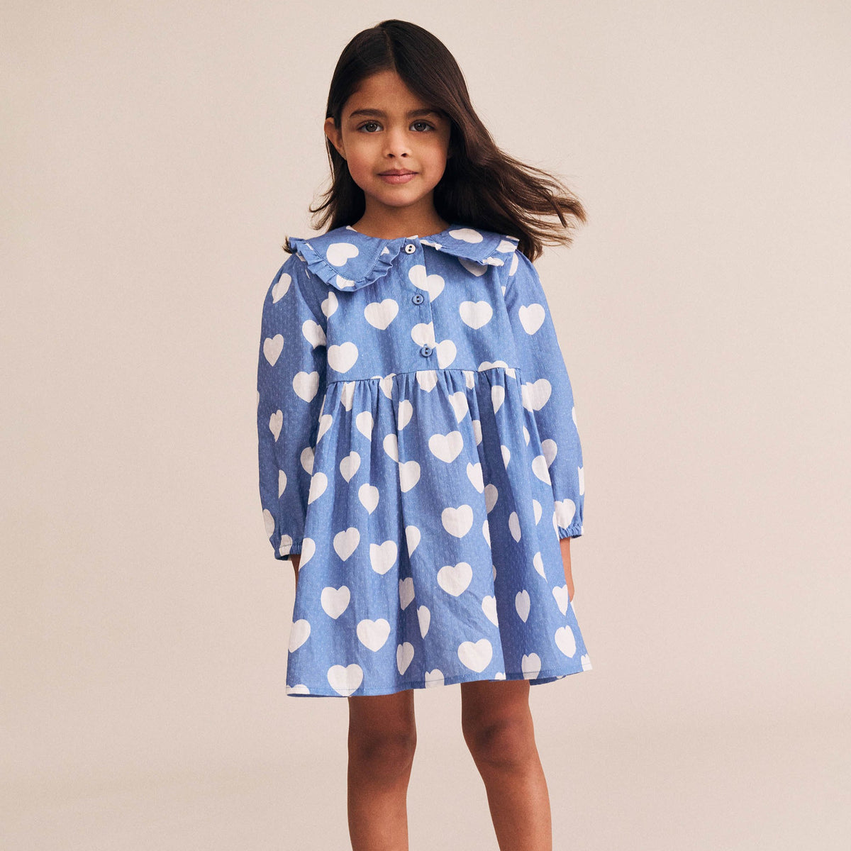 Frill Heart Collar Dress