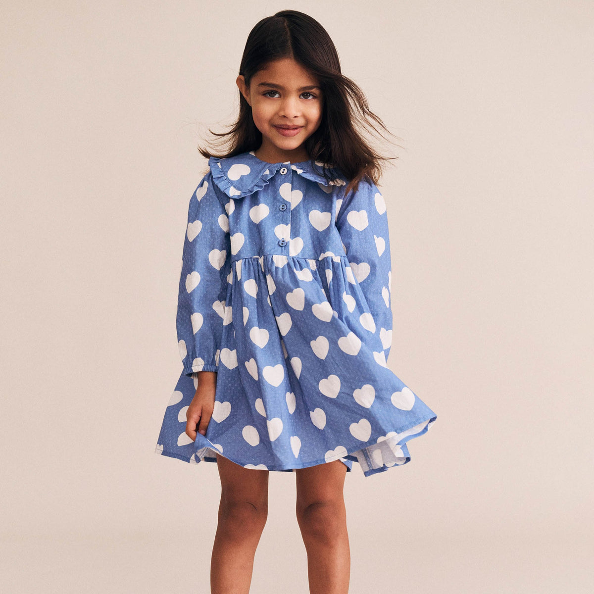 Frill Heart Collar Dress