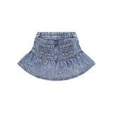 Dreamy Denim Tiered Skirt