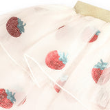 Sequin Strawberry Tulle Skirt