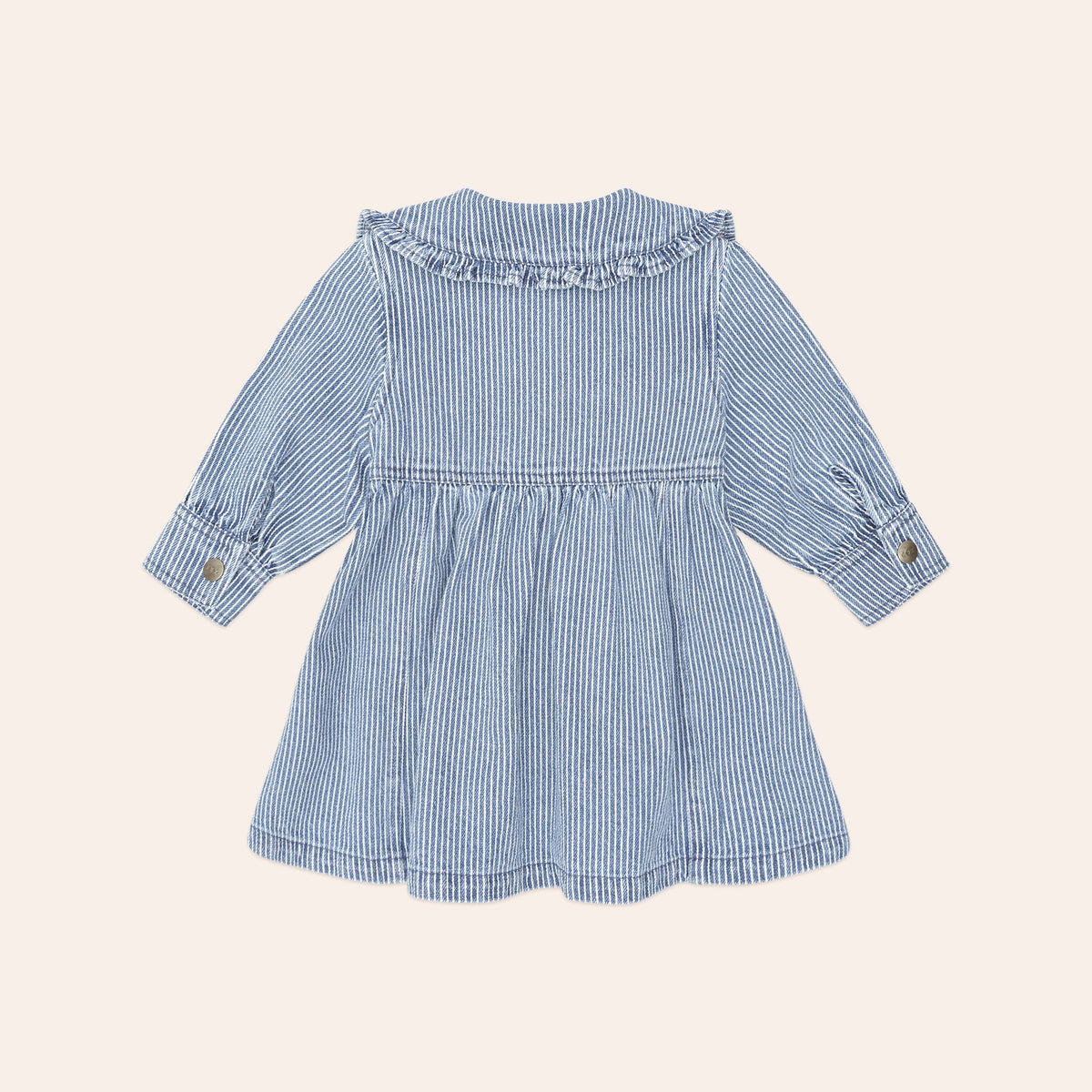 Vintage Bow Collar Denim Dress