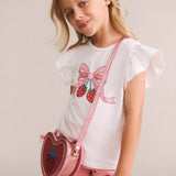 Strawberry Bow Frill Tee