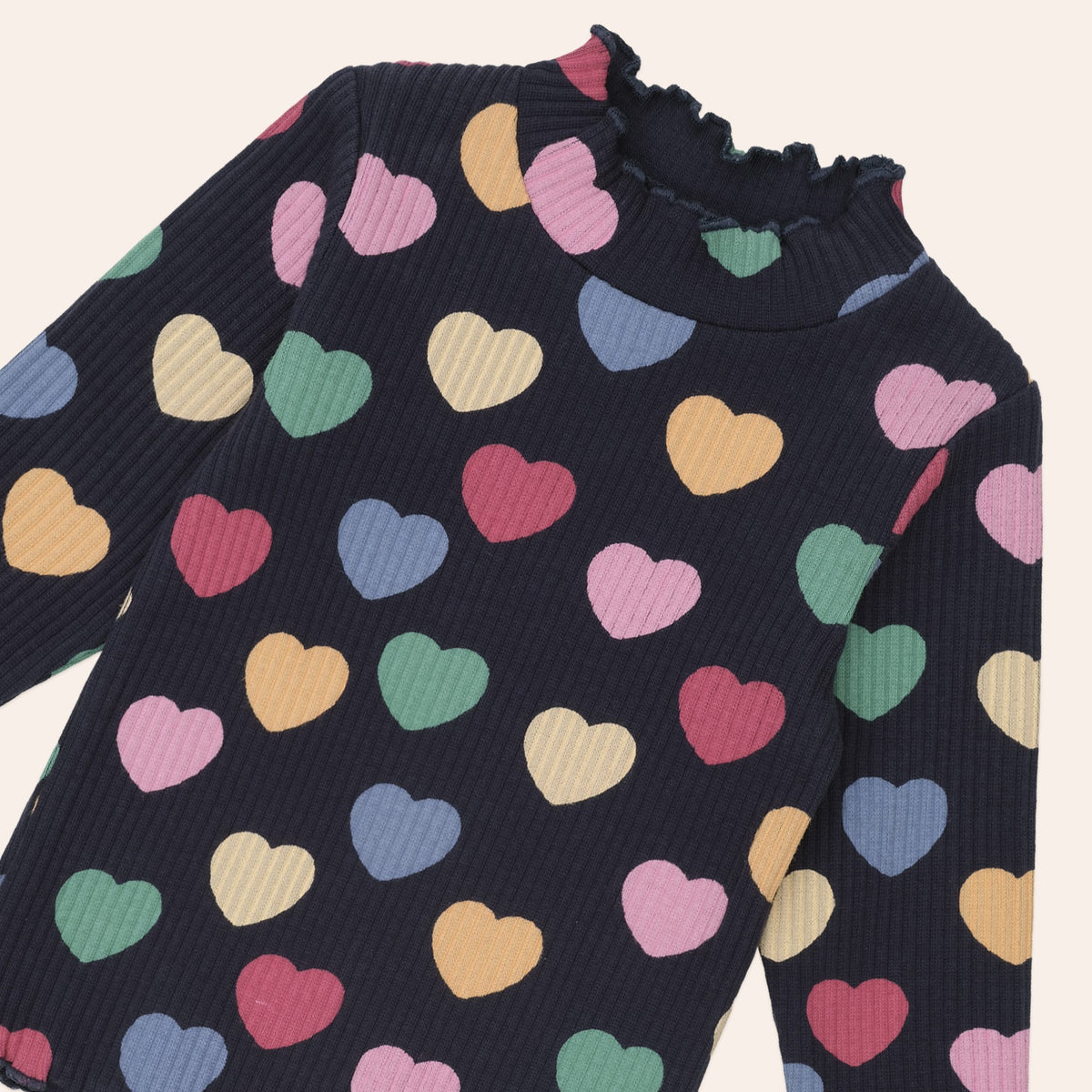 Multi Hearts Rib Skivvy