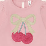 Cherry Bow Puff Sleeve Top