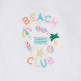 Beach Club 7 Emroidered Drop Shoulder Tee