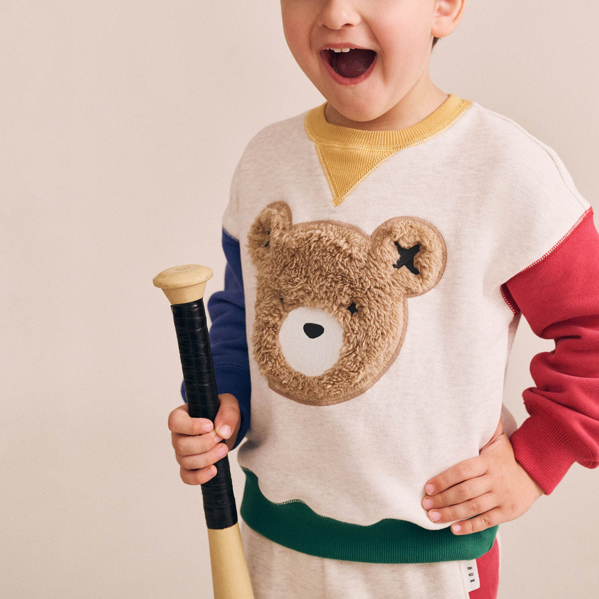 Furry Huxbear Colour Block Sweatshirt