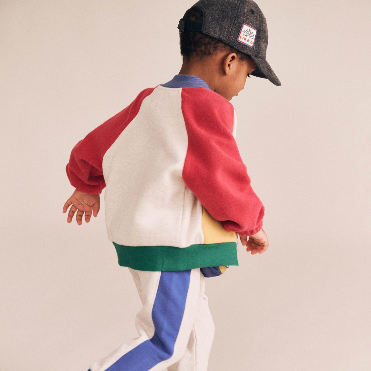 Hux Colour Block Zip Sweat