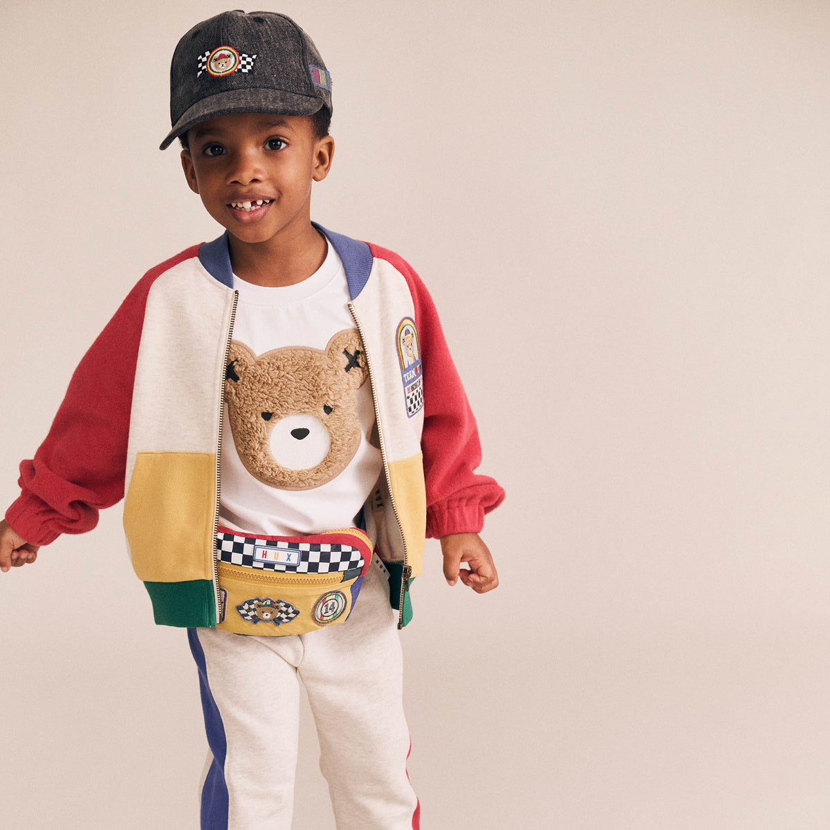 Hux Colour Block Zip Sweat