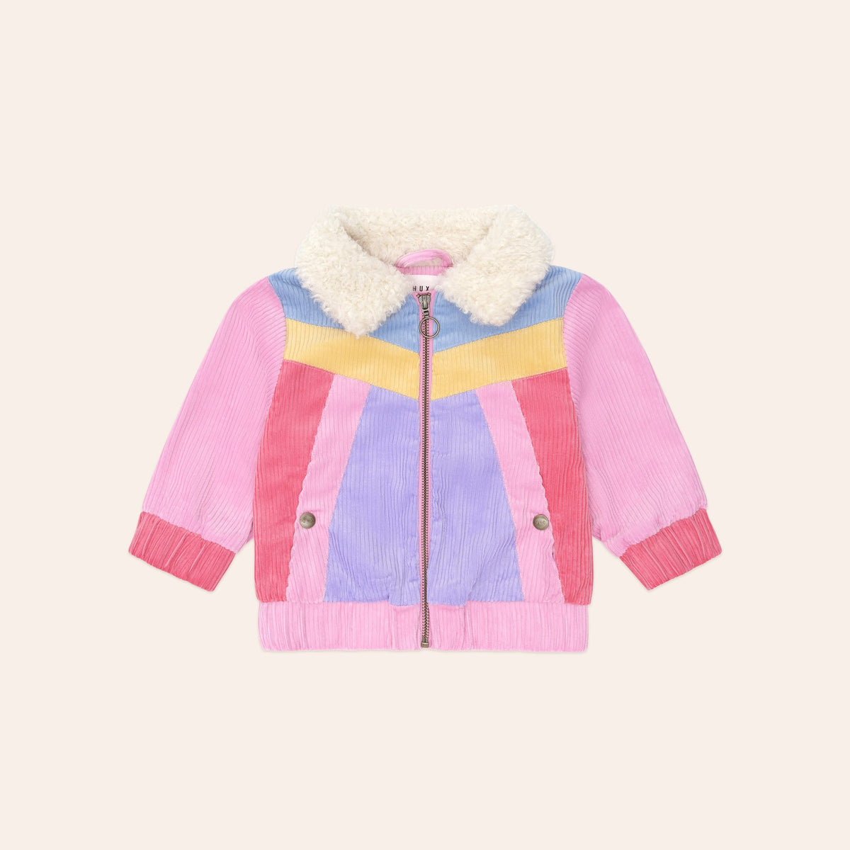Colour Block Cord Jacket