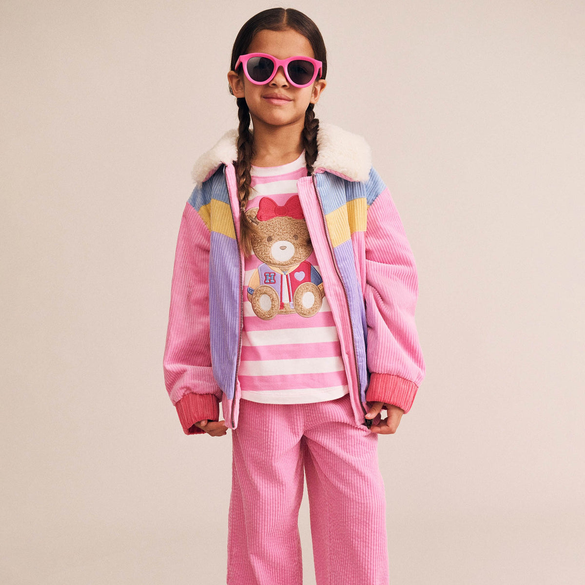 Colour Block Cord Jacket