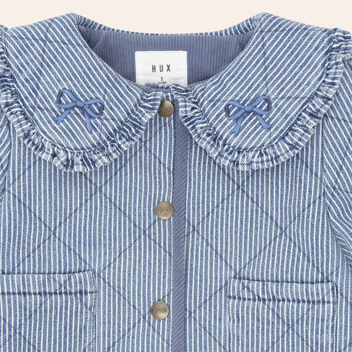 Vintage Bow Collar Denim Jacket