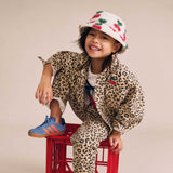 Very Cherry Leopard Print Denim Jacket