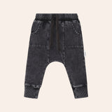 Black Knit Denim 5 Pocket Pant