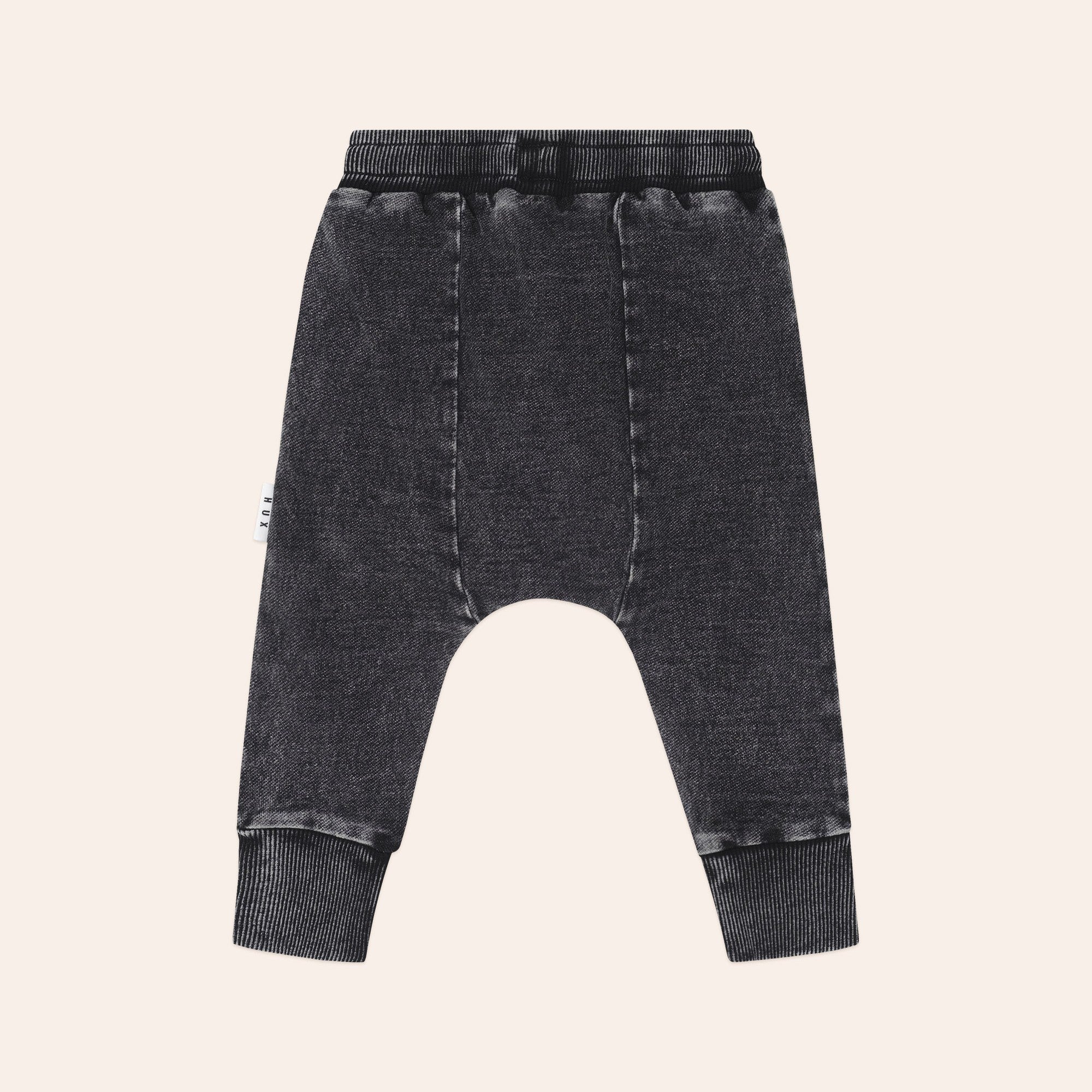 Black Knit Denim 5 Pocket Pant