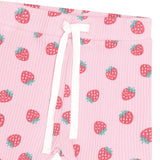 Strawberry Print Rib Bike Short