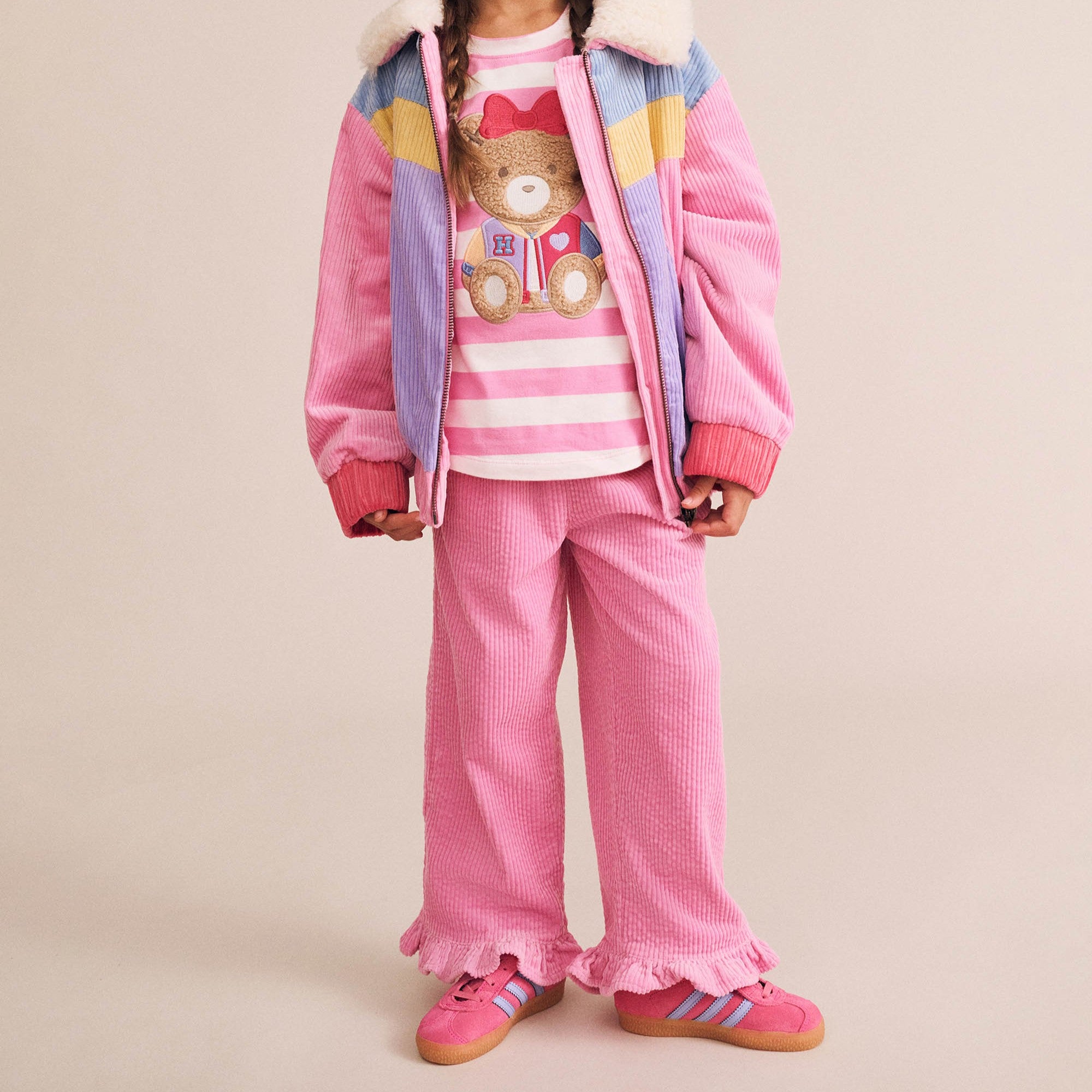 Cord Frill Hem Pant