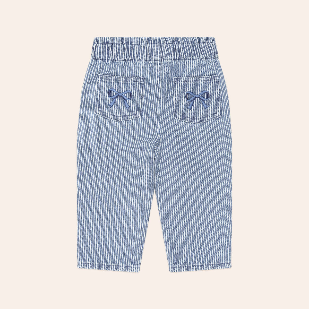 Vintage Bow Paperbag Demin Pant