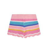 Beach Club Stripe Crochet Short