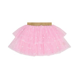 Foil Polka Dot Tiered Tulle Skirt