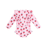 Strawberry Check Frill Swimsuit