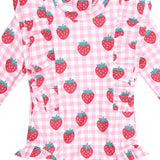 Strawberry Check Frill Swimsuit
