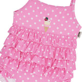 Polka Dot Ice Cream Tiered Swimsuit