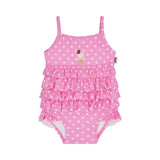 Polka Dot Ice Cream Tiered Swimsuit