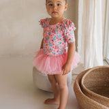 Fruity Floral Tulle Swimsuit
