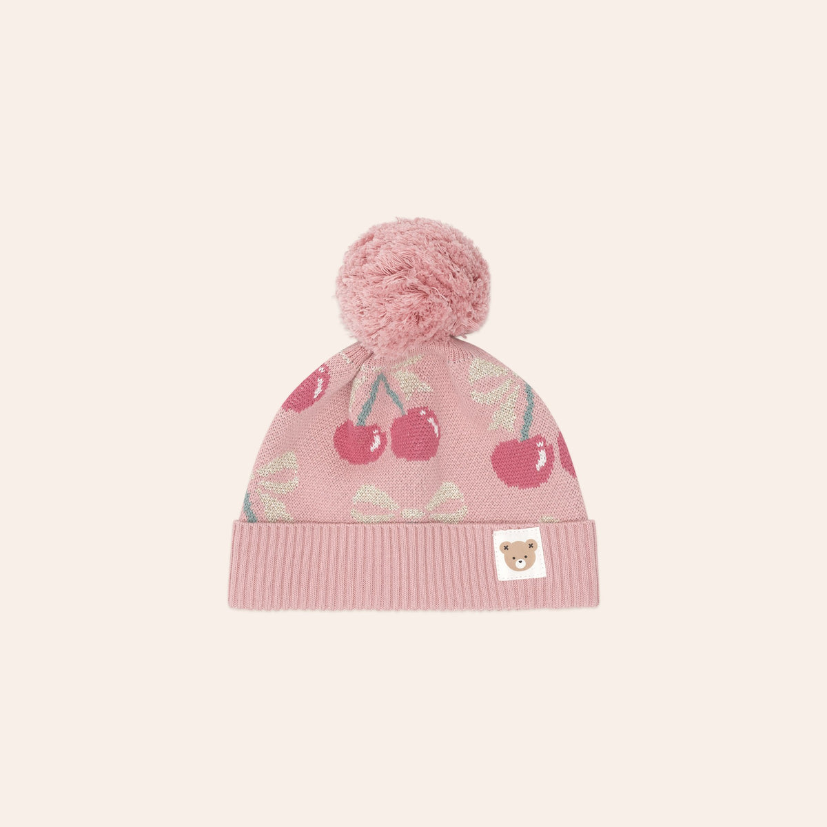 Cherry Bow Beanie