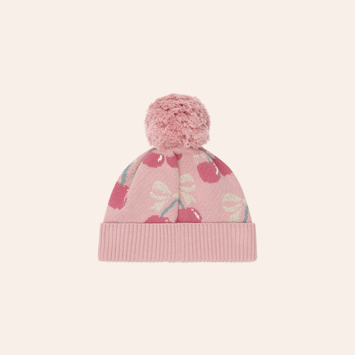 Cherry Bow Beanie