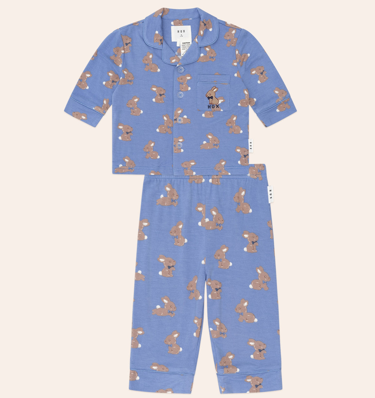Vintage Blue Bunny PJ Set