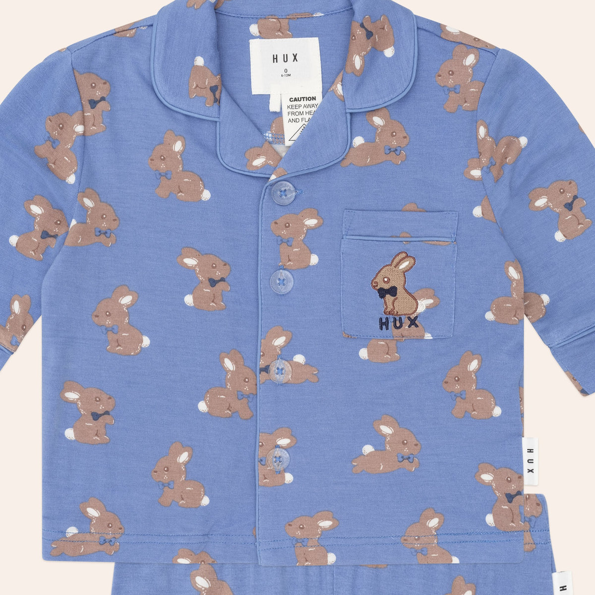 Vintage Blue Bunny PJ Set